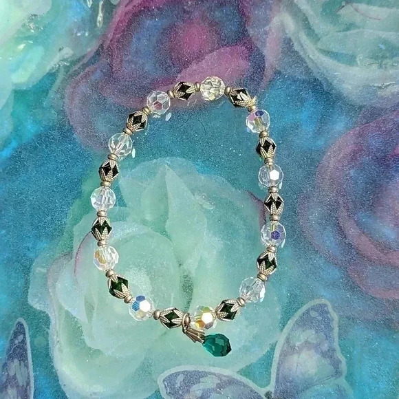 Handmade May Birthstone Stretch Fashion Women's Bracelet (New) - Picture 7 of 9